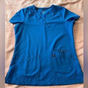 Beyond Scrubs Top Royal Blue
